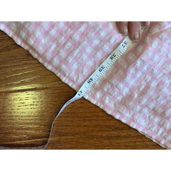 Moodie Gingham Smocked Bodice Puff Sleeves Off-Shoulder Dress Medium Milkmaid - Picture 6 of 7